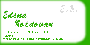edina moldovan business card